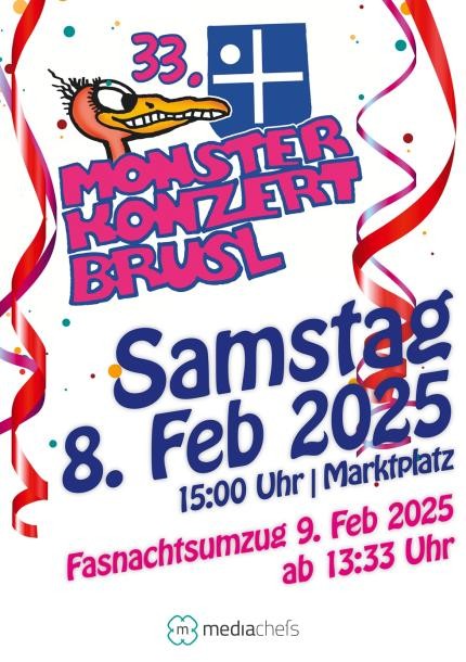 Flyer Monsterkonzert Bruchsal 2023