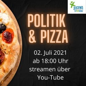 Flyer Politik & Pizza_BundestagskandidatInnen im Austausch