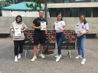 4 Jugendgemeinderät/innen aus Bruchsal bei der YouthCon