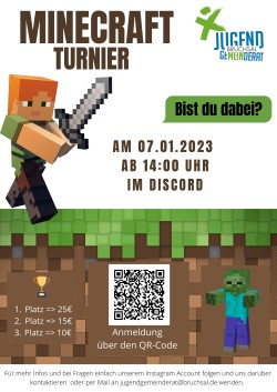 Plakat Minecraft-Turnier