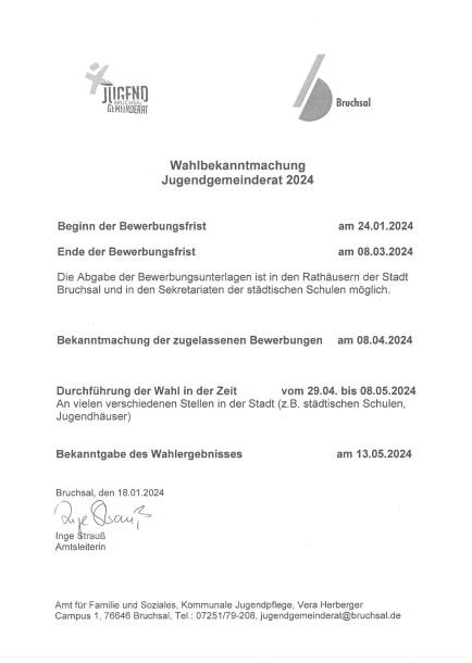 Wahlbekanntmachung JGR-Wahl 2024