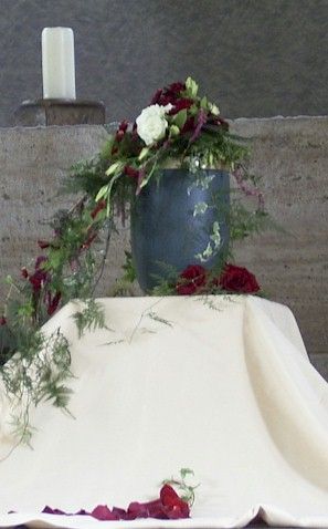 Urne mit Blumen